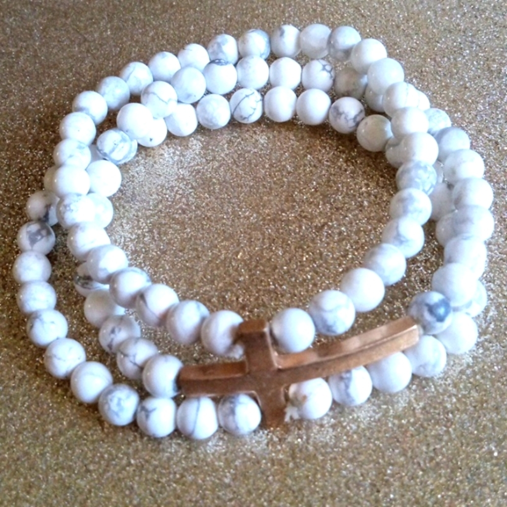Religious Multi Strand Gemstone Bracelet
